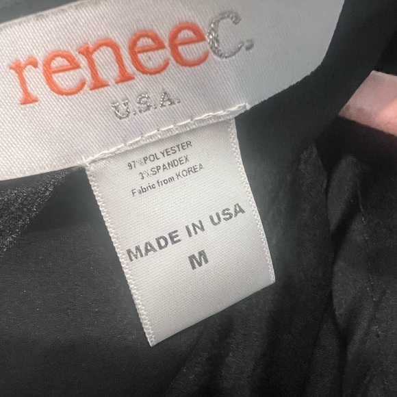 Elegant  V Neck Black Satin Wrap Top Size Medium - Picture 8 of 10